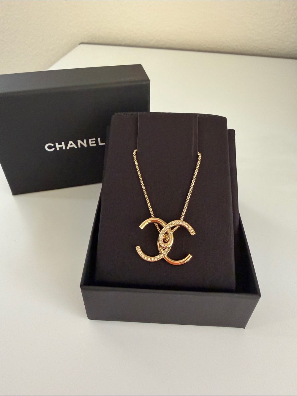 CHANEL Large CC Pendant Necklace